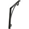 Ekena Millwork Legacy Wrought Iron Bracket, (Single center brace), Antiqued Pewter 1 1/2"W x 12"D x 15"H BKTM01X12X15SLEAPW - alternate 1